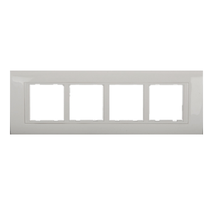 Legrand Britzy 8M White Plate With Frame, 6734 98